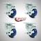 Service Caster 3 Inch SS Blue Polyurethane Swivel Top Plate Caster Set with Brake SCC SCC-SS20S314-PPUB-BLUE-TLB-4 - alternate 1
